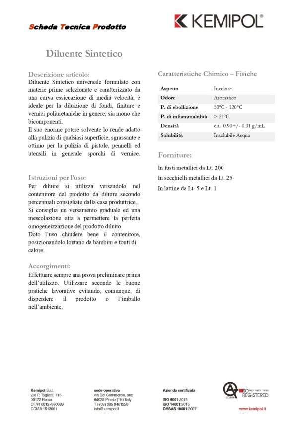 DILUENTE SINTETICO MIXOL DA  5 L - immagine 2
