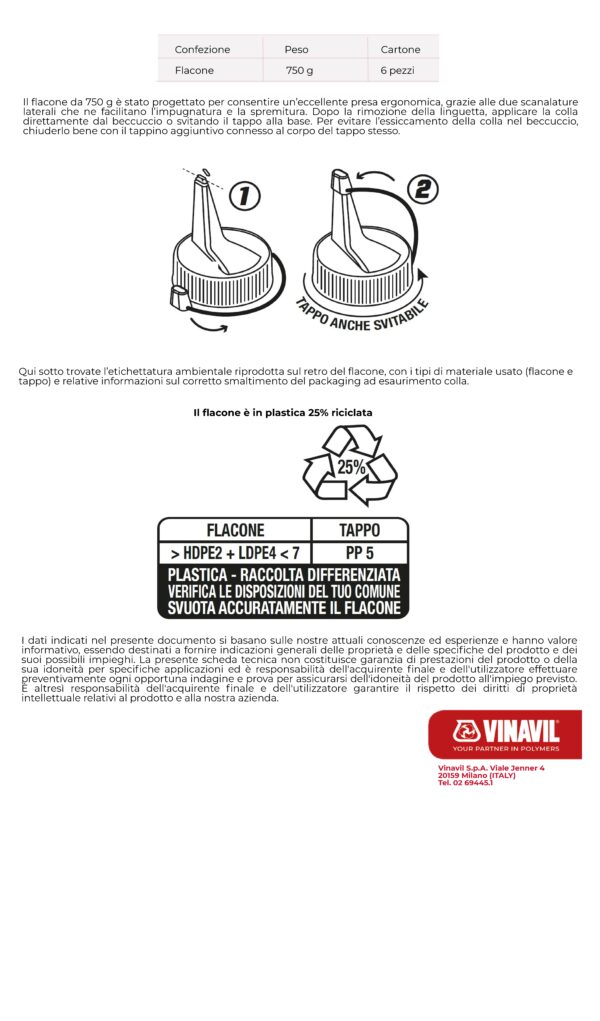 VINAVIL PRO LEGNO EXTRA 750 G - immagine 3