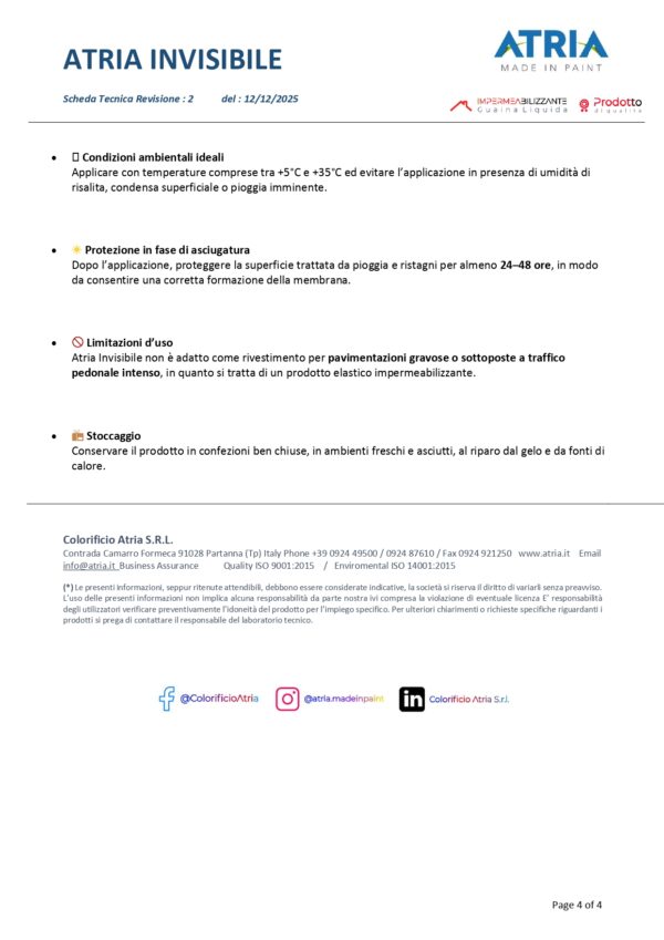 ATRIA INVISIBILE LT 0.750  IMPERMEABILLIZZANTE TRASPARENTE - immagine 5