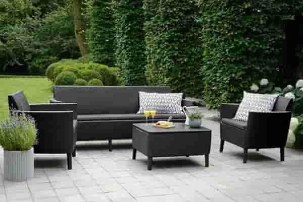 F29381.jpg SALEMO 3 SEATER SOFA W/CUSH. GRAPH/CLGR DIVANO 3 POSTI - immagine 1
