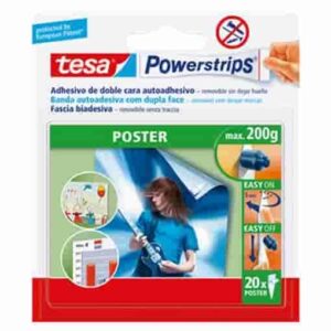 TESA POWERSTRIPS 20 STRISCE BIADESIVE POSTER