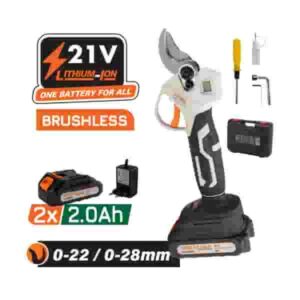 FORBICI DA POTATURA A BATTERIA 21V,SENZA SPAZZOLE  0-22/28MM, 1KG, 2 BATTERIE AGLI IONI DI LITIO