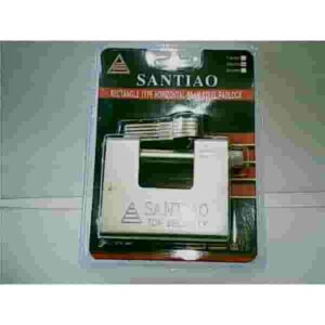 LUCCHETTO RETTANGOLARE CON 5 CHIAVI DA 84 MM