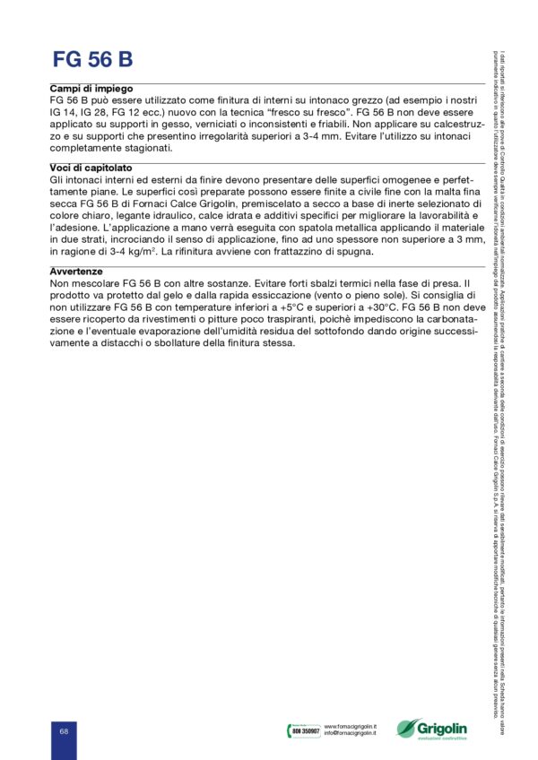 INTONACO FG56 B 25 KG FINITURA BIANCO    (SECONDA MANO) - immagine 3