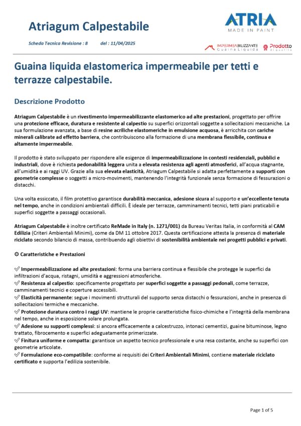 ATRIAGUM CALPESTABILE LT 0,750 BIANCO  (GUM 000) - immagine 2
