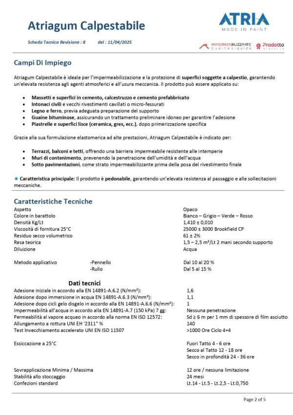ATRIAGUM CALPESTABILE LT 0,750 BIANCO  (GUM 000) - immagine 3
