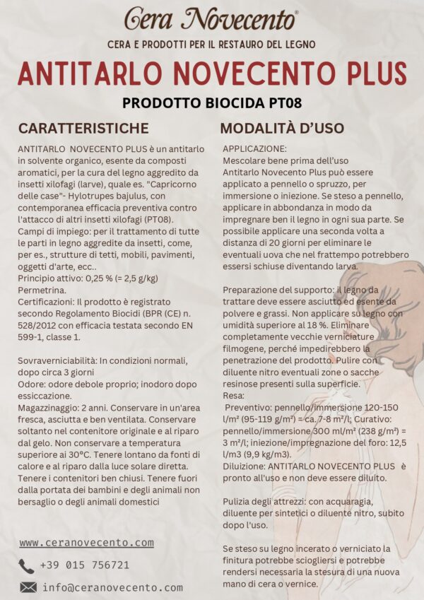 ANTITARLO NOVECENTO PLUS 750 ML - immagine 2