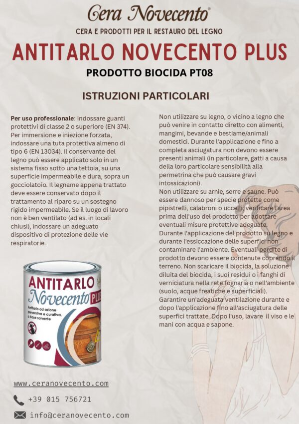 ANTITARLO NOVECENTO PLUS 750 ML - immagine 3