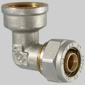 RACCORDO A COMPRESSIONE  CURVO FEM.16X1/2
