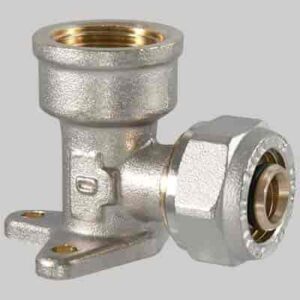 RACCORDO A COMPRESSIONE CURVO FEMM. CON FLANGIA 16X1/2