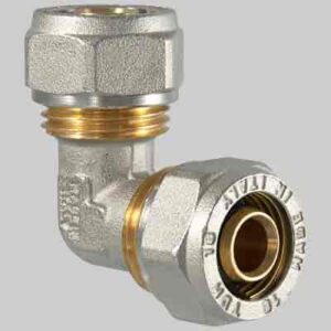 RACCORDO A COMPRESSIONE CURVO DOPPIO 16X16
