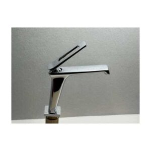 MISCELATORE MONOCOMANDO LINEA MODERNA PER LAVABO CROMO CON KIT D'ISTALLAZIONE