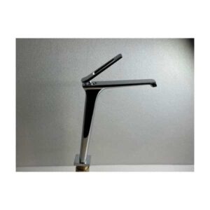 MISCELATORE MONOCOMANDO  ALTO LINEA MODERNA  PER LAVABO CROMO CON KIT D'ISTALLAZIONE