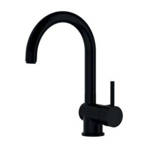 SERIE GEMINI MISCELATORE LAVELLO CANNA ALTA NERO OP
