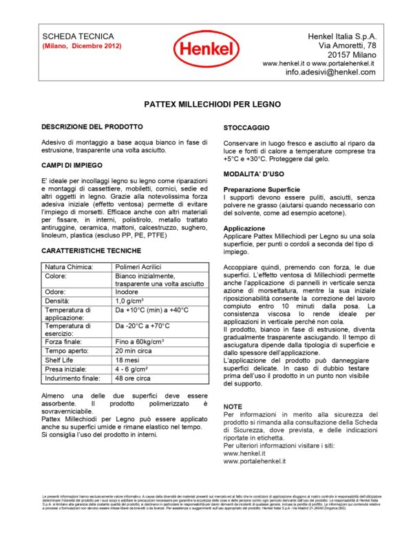 PATTEX MILLECHIODI LEGNO 100G - immagine 2