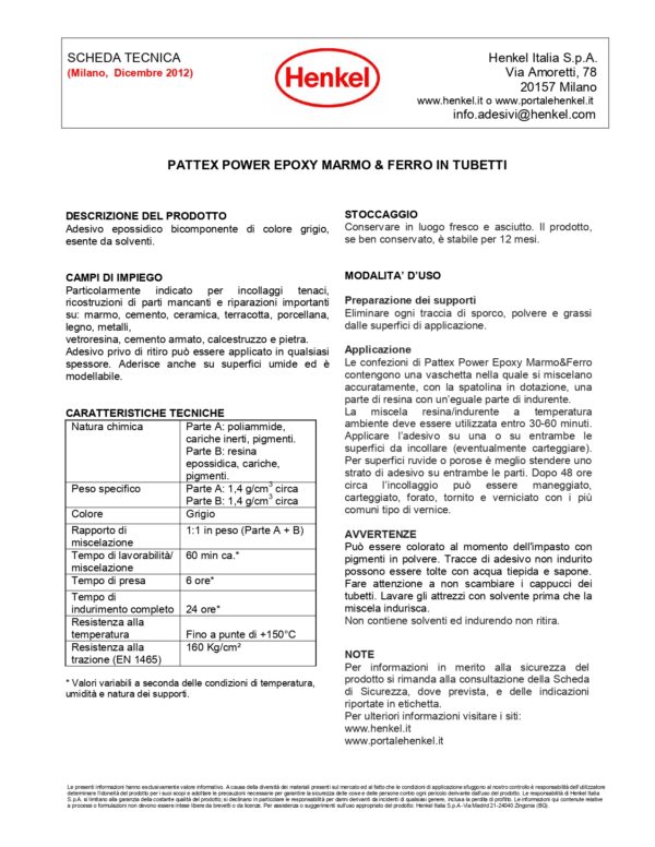 PATTEX MARMO E FERRO TUB 30G - immagine 2