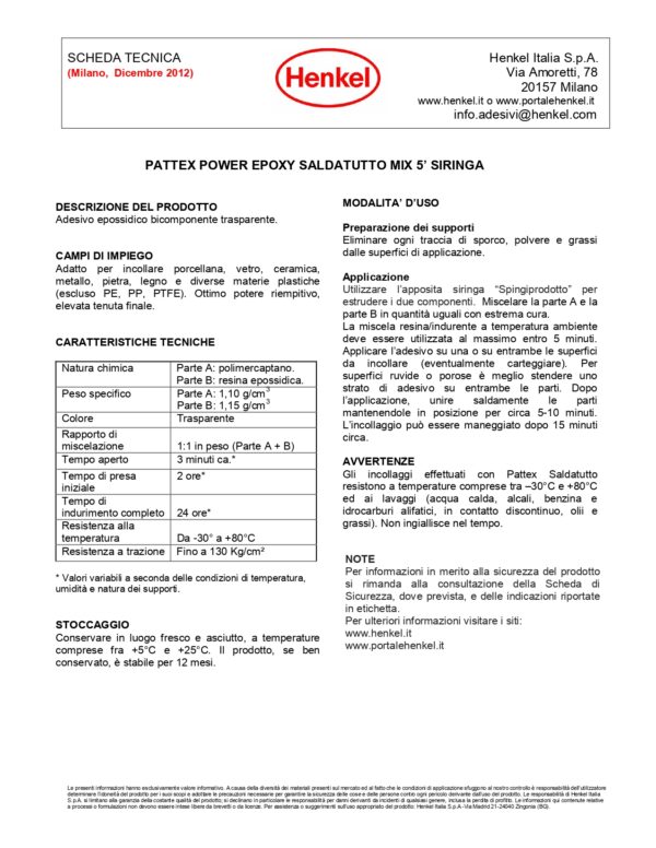 PATTEX 2K SYRINGE C 5MIN 25M - immagine 2