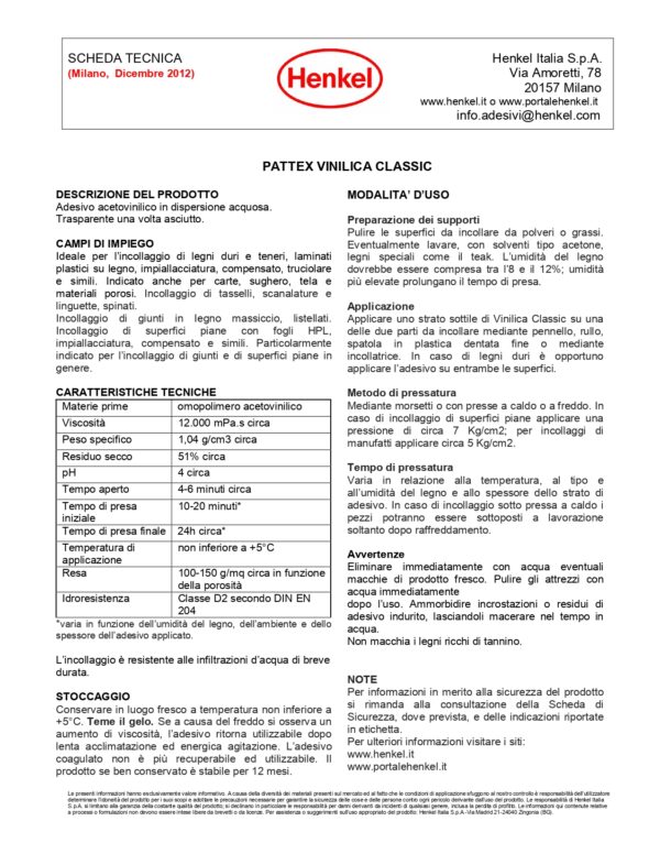 PATTEX VINILICA CLASSIC 750G - immagine 2
