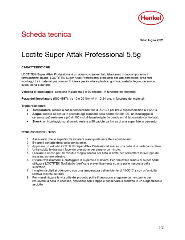 LOCTITE SA 5,5G LIQUID PRO - immagine 2