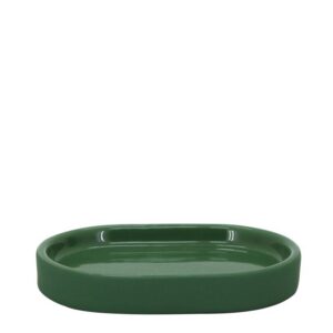 OLIVIA PORTASAPONE IN CERAMICA VERDE SCURO